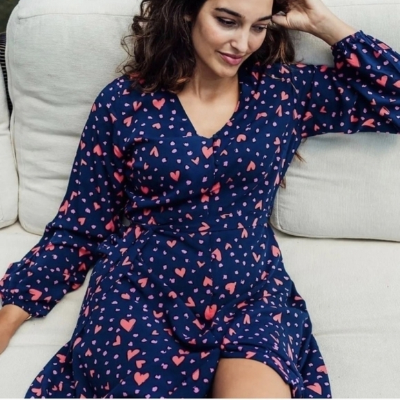 Sugarhill Brighton Heart Print Dress - Picture 1 of 6